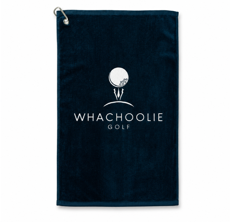 Whachoolie Navy Golf Towel